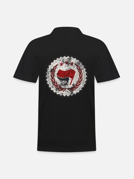 ANTIFA FCK FASCISM - Men's Polo Shirt - black