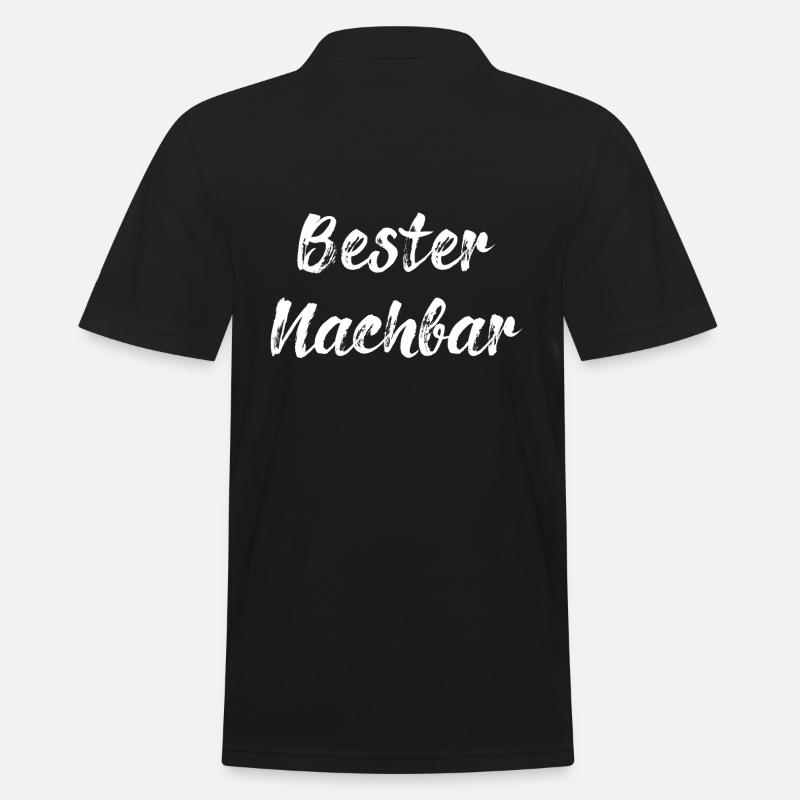 Bester Nachbar - Männer Poloshirt - Schwarz