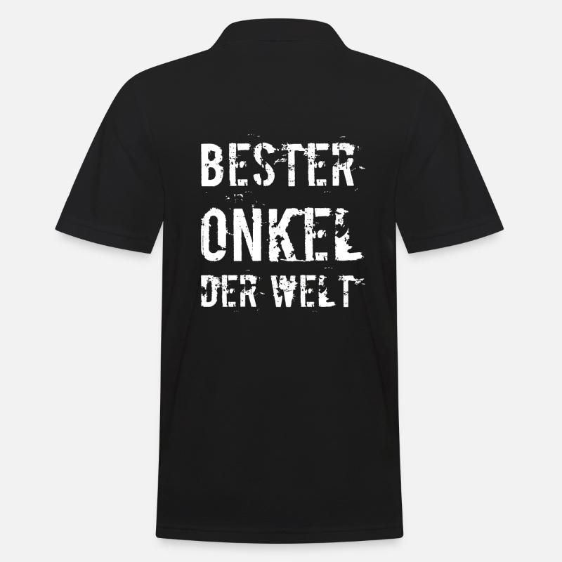 Onkel - Männer Poloshirt - Schwarz