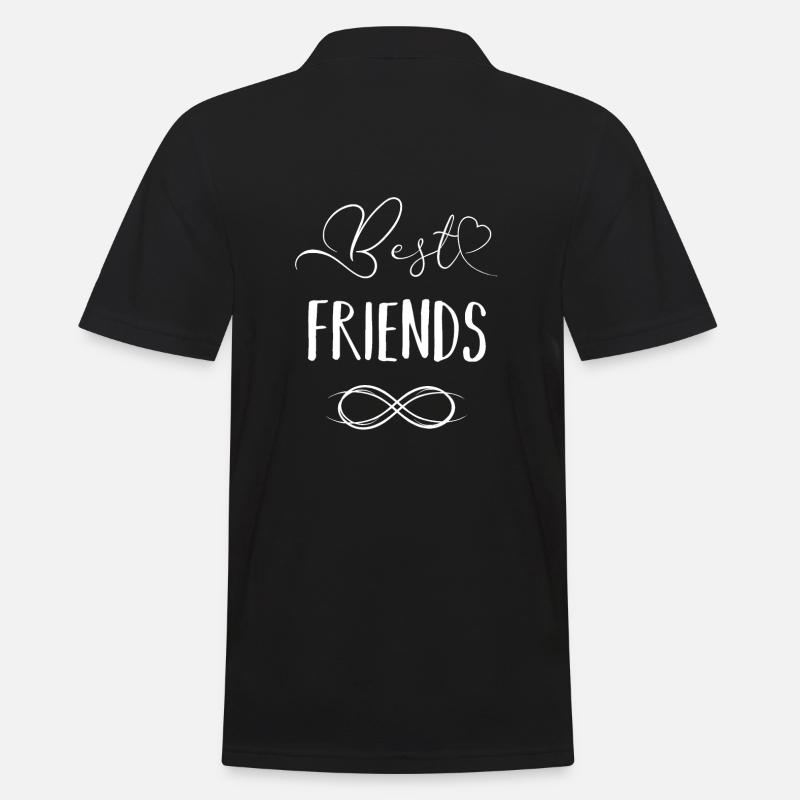 Beste Freunde - Männer Poloshirt - Schwarz