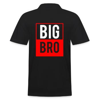 Big Bro - Großer Bruder - Männer Poloshirt - Schwarz - Hinten - Kai (181cm)