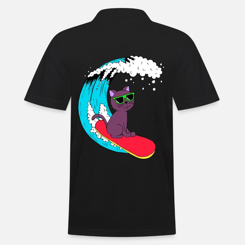 Surfer - Männer Poloshirt - Schwarz