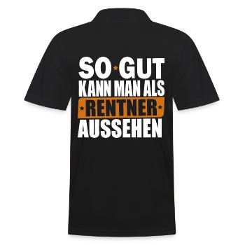 Rente So gut kann man als Rentner aussehen Spruch - Männer Poloshirt - Schwarz - Hinten - Kai (181cm)