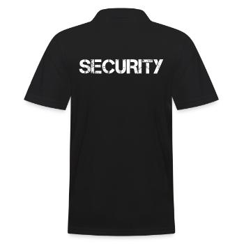Security - Security - Men's Polo Shirt - black - Back - Kai (181cm)