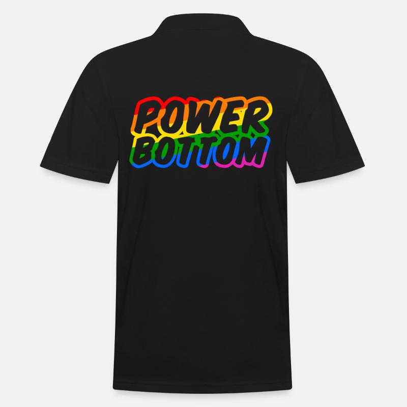 Power Bottom Shirt - Männer Poloshirt - Schwarz