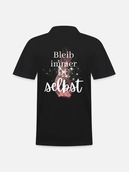 POSITIVE EINSTELLUNG MINDSET Motivation - Männer Poloshirt - Schwarz