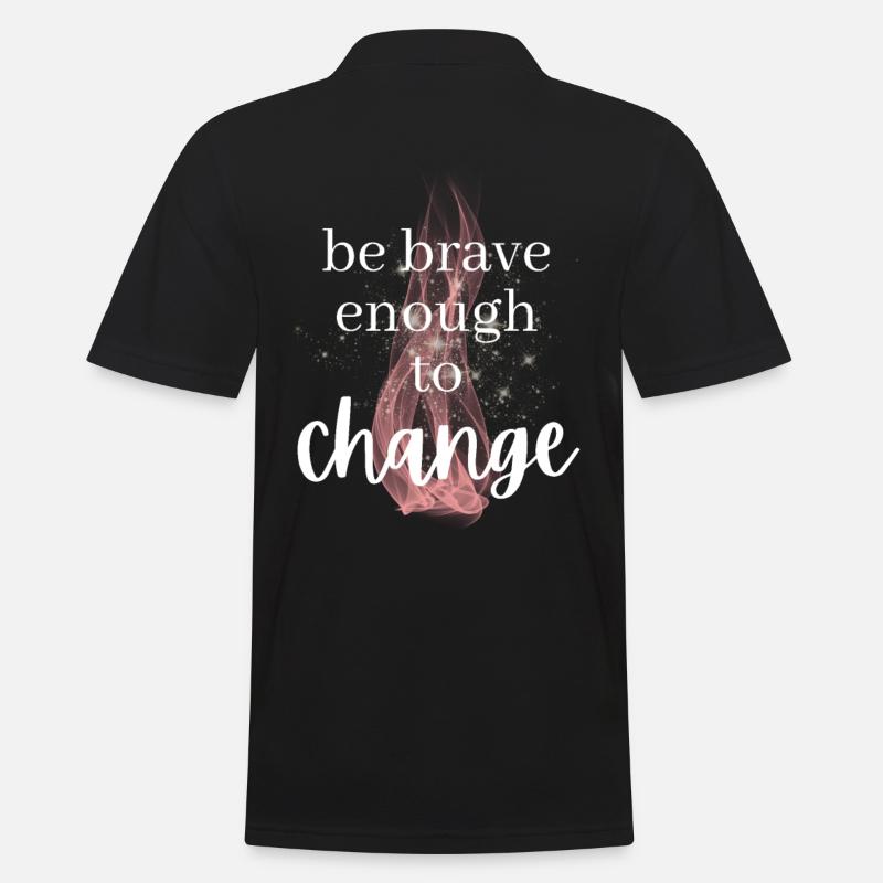 POSITIVE EINSTELLUNG MINDSET Motivation - Männer Poloshirt - Schwarz