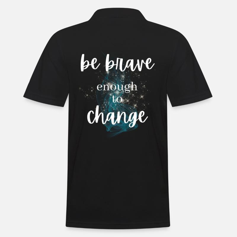 POSITIVE EINSTELLUNG MINDSET Motivation - Männer Poloshirt - Schwarz
