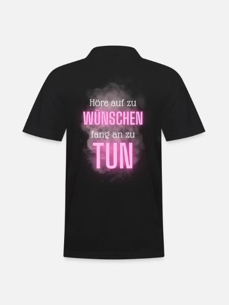 POSITIVE EINSTELLUNG MINDSET Motivation - Männer Poloshirt - Schwarz