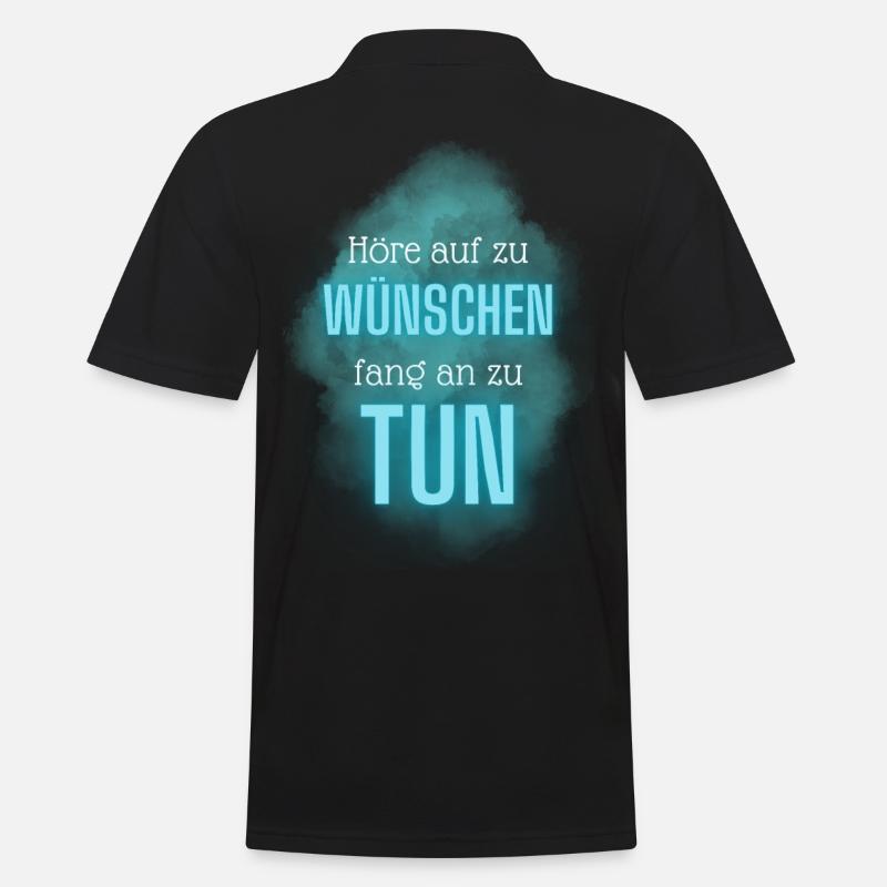 POSITIVE EINSTELLUNG MINDSET Motivation - Männer Poloshirt - Schwarz