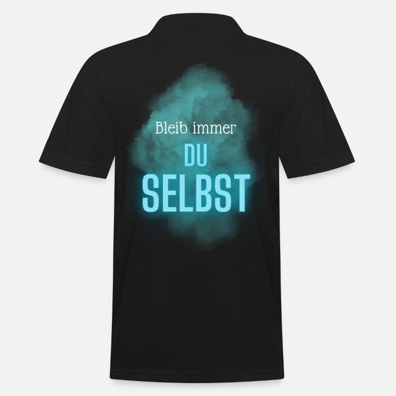 BLEIB immer DU SELBST - Männer Poloshirt - Schwarz