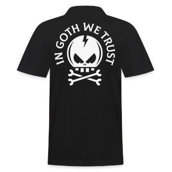 In Goth We Trust (gothique) - Polo Homme - noir - Dos - Kai (181cm)