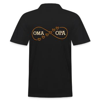 Oma und Opa in ewiger Liebe - Männer Poloshirt - Schwarz - Hinten - Kai (181cm)