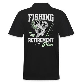 Fishing Is My Retirement Plan Sportfischer Angler - Men's Polo Shirt - black - Back - Kai (181cm)