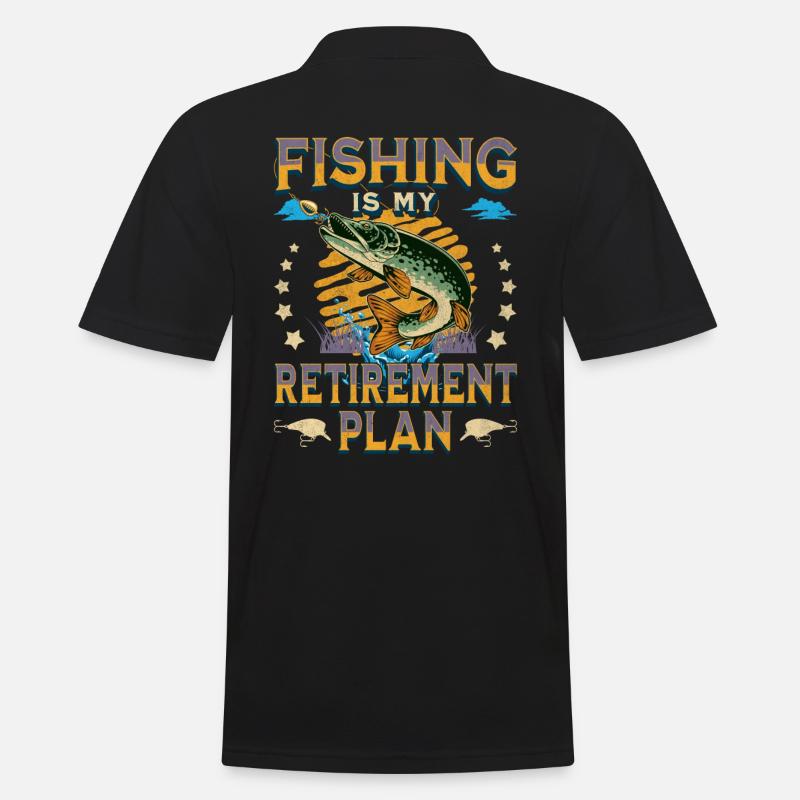 La pêche, c’est mon plan de retraite Pêche sportive Pêcheur - Polo Homme - noir