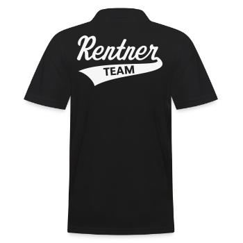 Rentner Team (Senioren Team / White) - Männer Poloshirt - Schwarz - Hinten - Kai (181cm)