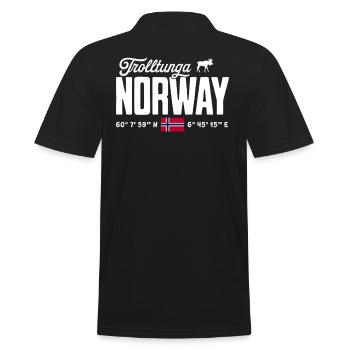 Norway Norway Norge Scandinavia Trolltunga - Men's Polo Shirt - black - Back - Kai (181cm)