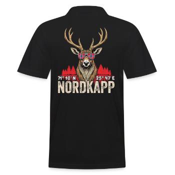 Norway Norway Norge Scandinavia North Cape - Men's Polo Shirt - black - Back - Kai (181cm)