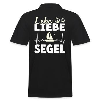Live Love Sailing Skipper Capitaine Sailing & Sailing - Polo Homme - noir - Dos - Kai (181cm)