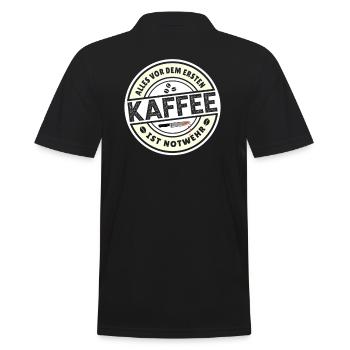 Everything before the first coffee is self-defense coffee - Men's Polo Shirt - black - Back - Kai (181cm)