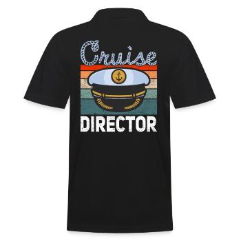 Kreuzfahrt Kreuzfahrtdirektor Cruise Director - Männer Poloshirt - Schwarz - Hinten - Kai (181cm)