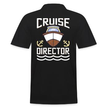 Kreuzfahrt Kreuzfahrtdirektor Cruise Director - Männer Poloshirt - Schwarz - Hinten - Kai (181cm)