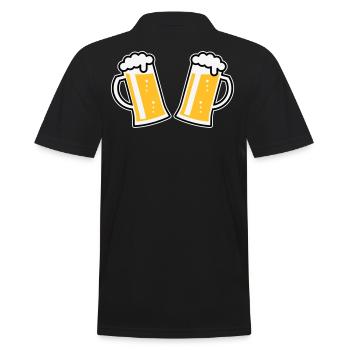 2 chopes à bière Prosten (bière / chope à bière / 3C) - Polo Homme - noir - Dos - Kai (181cm)