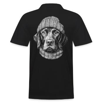 Vizsla Chapeau Chien Chien Vischel Chiens de chasse Chien de chasse - Polo Homme - noir - Dos - Kai (181cm)