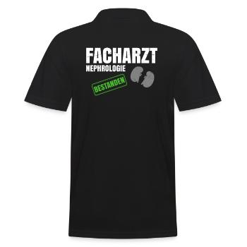 Facharzt Nephrologie - Männer Poloshirt - Schwarz - Hinten - Kai (181cm)