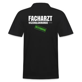 Facharzt Viszeralchirurgie - Männer Poloshirt - Schwarz - Hinten - Kai (181cm)