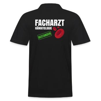 Facharzt für Hämatologie - Männer Poloshirt - Schwarz - Hinten - Kai (181cm)