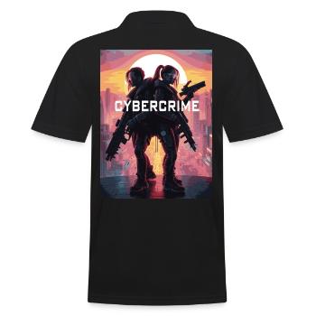 cyber 05 - Männer Poloshirt - Schwarz - Hinten - Kai (181cm)
