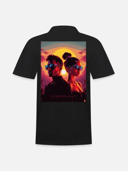 cyber 06 - Männer Poloshirt - Schwarz
