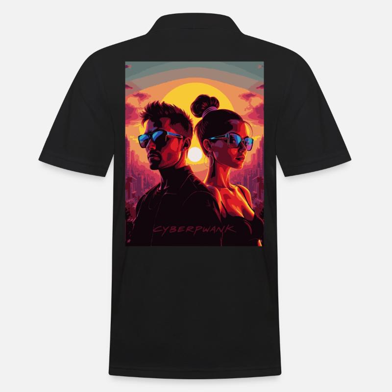 cyber 06 - Männer Poloshirt - Schwarz