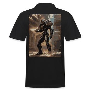 g817 - Männer Poloshirt - Schwarz - Hinten - Kai (181cm)