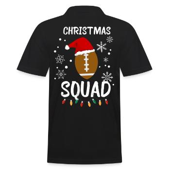 Christmas Squad - Men's Polo Shirt - black - Back - Kai (181cm)