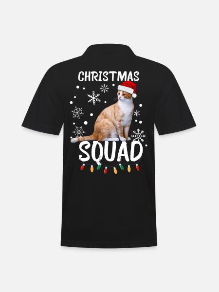 Christmas Squad. cat christmas - Men's Polo Shirt - black