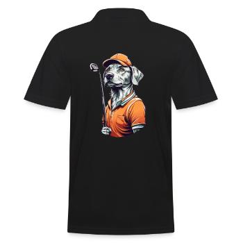 Golfeur Chien Golfeur Design Esthétique - Polo Homme - noir - Dos - Kai (181cm)