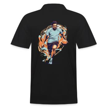 Joueur de handball Streetwear Style iconique - Polo Homme - noir - Dos - Kai (181cm)