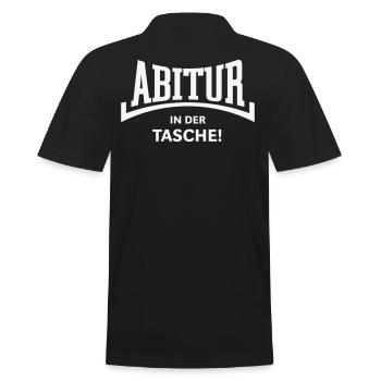 Abitur – In Der Tasche! (Abiturient Abi Konkav W) - Männer Poloshirt - Schwarz - Hinten - Kai (181cm)