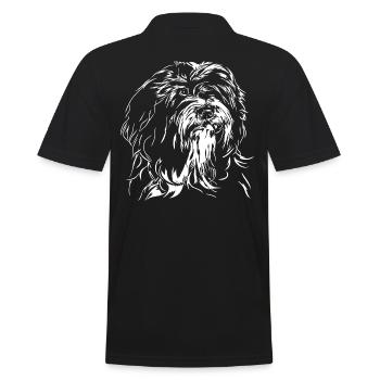 TIBET TERRIER Portrait Wilsigns chien portrait chien - Polo Homme - noir - Dos - Kai (181cm)