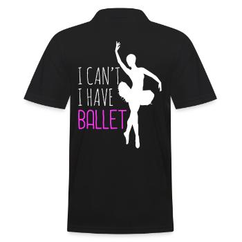 Elegante Balletttänzerin Mit Anmutigen Bewegungen - Männer Poloshirt - Schwarz - Hinten - Kai (181cm)