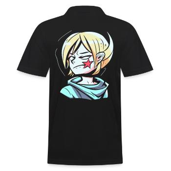 Rencontré par Anime : Manga Anime Girl - Polo Homme - noir - Dos - Kai (181cm)
