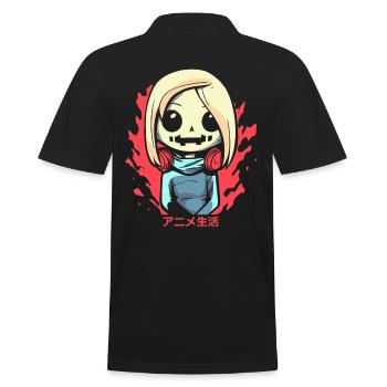 Vie d’anime : la vie d’anime - Polo Homme - noir - Dos - Kai (181cm)