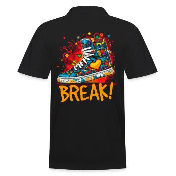 Breakdance Love : Baskets en forme de cœur - Polo Homme - noir - Dos - Kai (181cm)