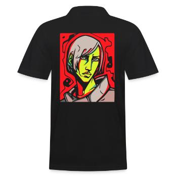 Un mec d’anime cool et beau - Polo Homme - noir - Dos - Kai (181cm)