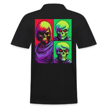 Aventure de crâne d’amis zombies de dessins animés - Polo Homme - noir - Dos - Kai (181cm)