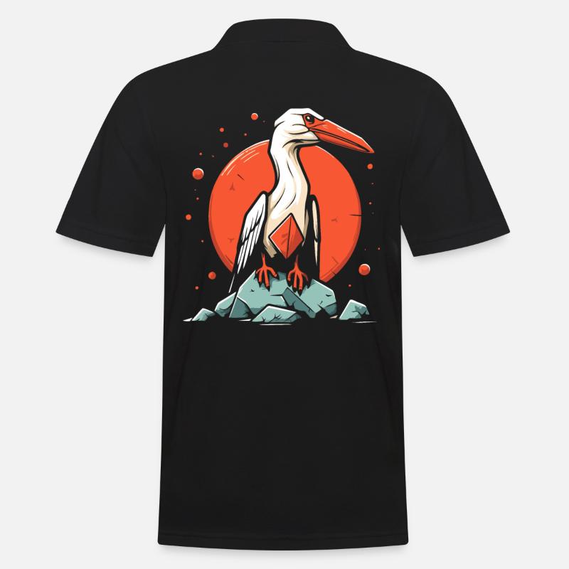 Ein majestätischer Seevogel Vogel - Männer Poloshirt - Schwarz