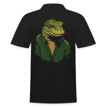 Une veste cool et un lézard dragon de Komodo - Polo Homme - noir - Dos - Kai (181cm)