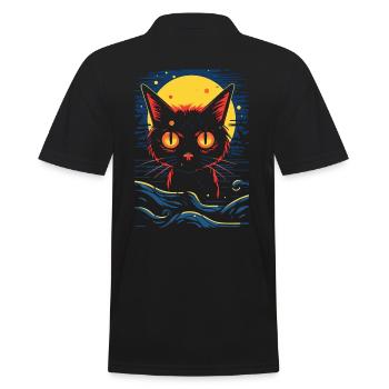 Un chat la nuit - Polo Homme - noir - Dos - Kai (181cm)